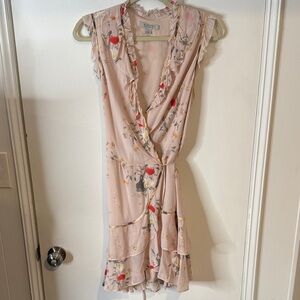 All Saints Soft Pink Ruffle Blouse